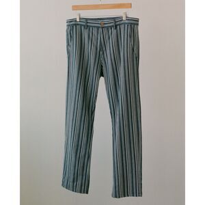 Corridor Men's Cotton Indigo Stripe Denim Trousers Size 32